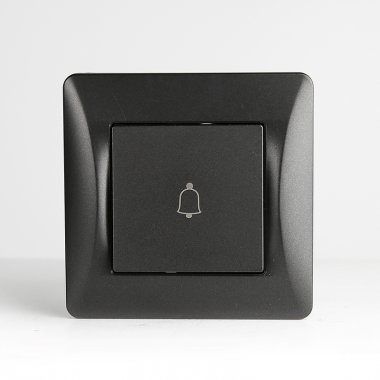 Фотография товара 'Spl 201126 Выключатель самовозвратный звонкового типа, 10А, 220-250V (антрацит)'