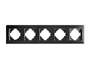 Фотография товара 'Spl 201225 Рамка 5 постов (антрацит) серия BW'