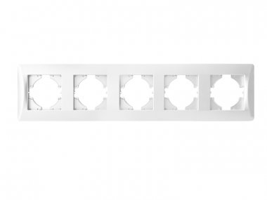 Фотография товара 'Spl 201205 Рамка 5 постов (белый) серия BW'