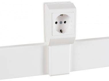 Фотография товара 'Spl 020007S Суппорт с рамкой на 1 пост (45х45) вдоль профиля универсальный'