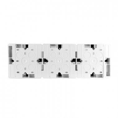 Фотография товара 'Spl 201303 Коробка накладная квадратная на 3 поста, 86х86 (белый)'