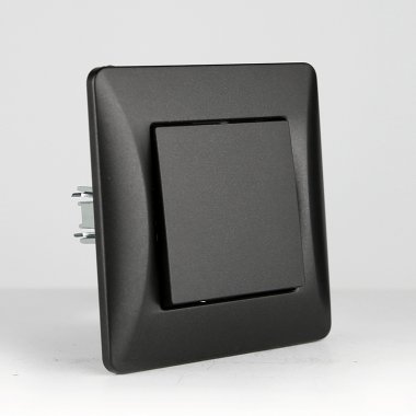 Фотография товара 'Spl 201128 Переключатель одноклавишный перекрестный (антрацит)'