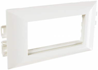 Фотография товара 'Spl 100008S Суппорт с рамкой на 2 поста (45х45) в профиль для кабельных каналов 100х50, 105х50'