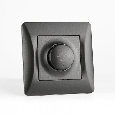 Фотография товара 'Spl 201160 Светорегулятор поворотный (диммер), 125-250V, 500W (антрацит)'