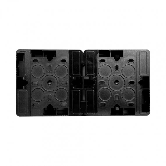 Фотография товара 'Spl 201322 Коробка накладная квадратная на 2 поста, 86х86 (антрацит)'