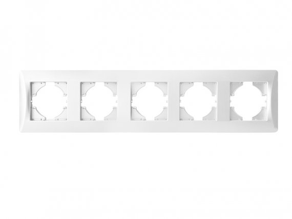 Фотография товара 'Spl 201205 Рамка 5 постов (белый) серия BW'