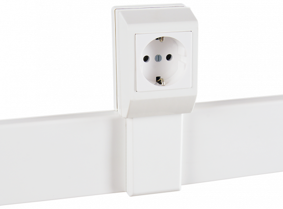 Фотография товара 'Spl 020007S Суппорт с рамкой на 1 пост (45х45) вдоль профиля универсальный'