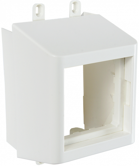 Фотография товара 'Spl 060007S Суппорт с рамкой 1 пост (45х45) на профиль для кабельного канала 60х16'