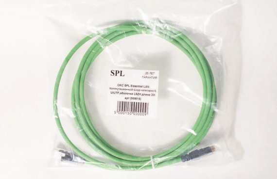 Фотография товара 'Spl 500015 Коммутационный шнур категории 6, U/UTP, 4х2х(7х0,21), LSZH'