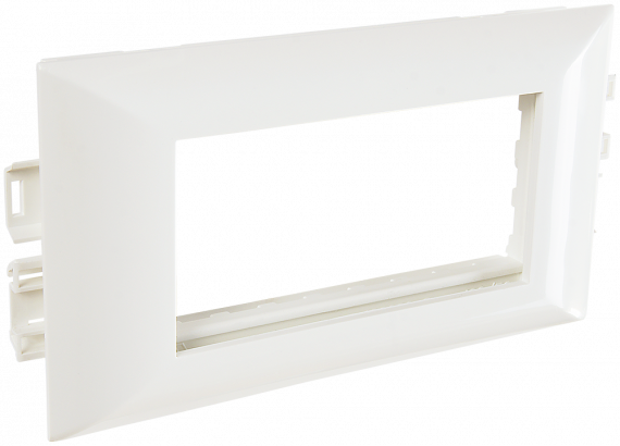 Фотография товара 'Spl 100008S Суппорт с рамкой на 2 поста (45х45) в профиль для кабельных каналов 100х50, 105х50'