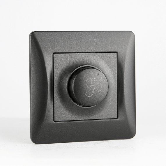 Фотография товара 'Spl 201163 Регулятор скорости вентилятора поворотный, 220-250V, 300VA (антрацит)'