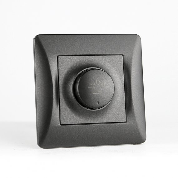 Фотография товара 'Spl 201160 Светорегулятор поворотный (диммер), 125-250V, 500W (антрацит)'