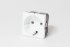 Фотография товара 'Spl 200012 Розетка электрическая 2К+З со шторками, с безвинтовым зажимом (белый)'